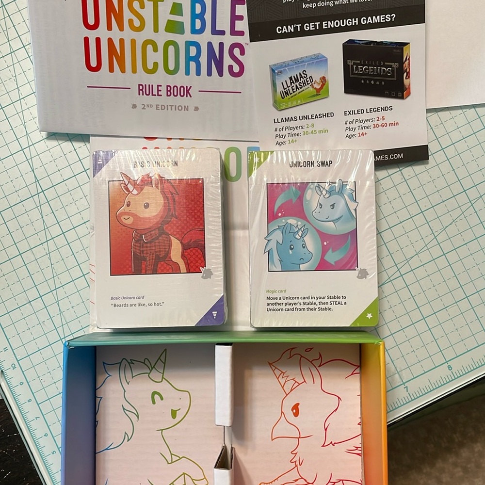 Unstable Unicorns 2nd edition card game